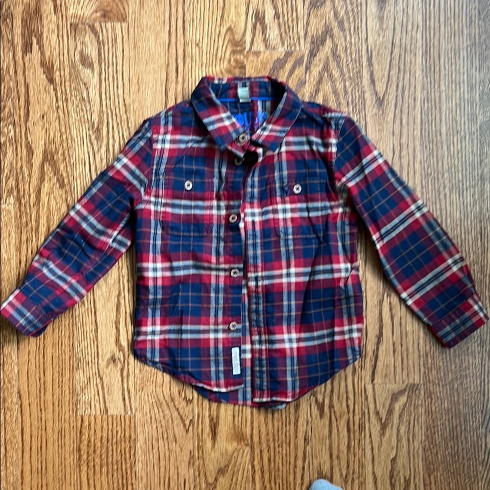 Joules Red and Blue Plaid Button Down Shirt